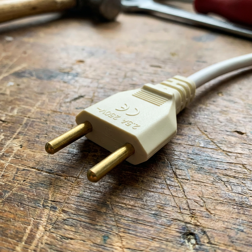 Europäischer Stecker Typ C (Eurostecker) - zwei runde Stifte ohne Erdung