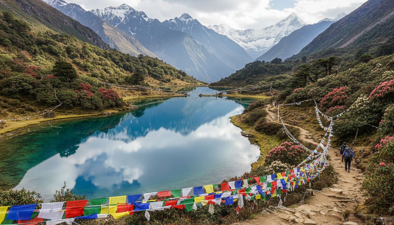 Alpine Seen auf dem Druk Path Trek in Bhutan